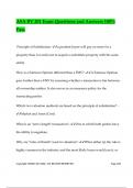 ASA BV 201 Exam Questions and Answers 100&percnt; Pass