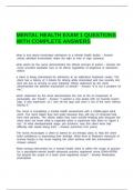 MENTAL HEALTH EXAM 1 QUESTIONS WITH COMPLETE ANSWERS