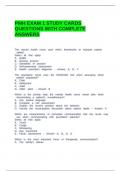 PMH EXAM 1 STUDY CARDS QUESTIONS WITH COMPLETE ANSWERS&period;