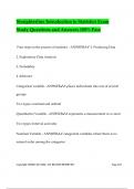 Straighterline Introduction to Statistics Exam Study Questions and Answers 100&percnt; Pass