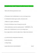 Straighterline A&P II Quiz 8 with Correct Answers