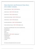 HOLES ANATOMY AND PHYSIOLOGY FINAL EXAM WITH CORRECT ANSWERS 