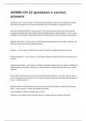 ADMIN CH 12 questions n correct answers 