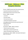 ERTH 2401 - Midterm 1 With Complete Solution