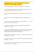 Rigging practices course Questions and Answers 2024&sol;2025 with complete solution
