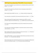 SHP Final Exam Questions With 100&percnt; Correct Answers