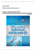 Test Bank - Differentiating Surgical Instruments&comma; 3rd Edition &lpar;Rutherford&comma; 2020&rpar;&comma; Chapter 1-13 &vert; All Chapters