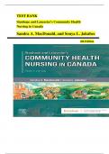 Test Bank - Stanhope and Lancasters Community Health Nursing in Canada&comma; 4th Edition &lpar;MacDonald&comma; 2022&rpar;&comma; Chapter 1-18 &vert; All Chapters