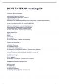 DANB RHS EXAM - study guide Questions and Answers 