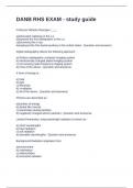 DANB RHS EXAM Questions and Answers