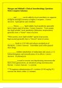 Morgan and Mikhail's Clinical Anesthesiology Questions With Complete Solutions