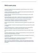 RHS exam prep Questions and Correct Answers