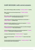 CUSP 320 EXAM 1 with correct answers