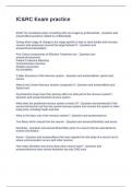 IC&RC Exam practice Questions and Correct Answers