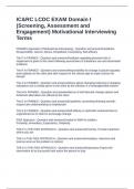IC&RC LCDC EXAM Domain I &lpar;Screening&comma; Assessment and Engagement&rpar; Exam Questions and Answers 