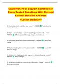 CALMHSA Peer Support Certification  Exam Tested Questions With Revised  Correct Detailed Answers   >Latest Update>> 