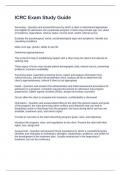 ICRC Exam Study Guide Questions and Answers