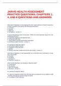JARVIS HEALTH ASSESSMENT PRACTICE QUESTIONS&colon; CHAPTERS 1&comma; 4&comma; AND 8 QUESTIONS AND ANSWERS