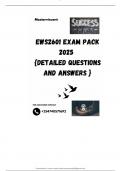EWS2601 EXAM PACK 2025  &lbrace;DETAILED QUESTIONS AND ANSWERS &rcub;