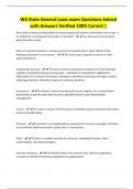 WA State General Laws exam Questions Solved with Answers Verified 100&percnt; Correct &vert;