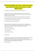 WA Life & Disability Exam Prep - General Insurance Exam Questions Solved with Answers Verified 100&percnt; Correct &vert;