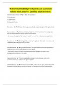 WA Life & Disability Producer Exam Questions Solved with Answers Verified 100&percnt; Correct 
