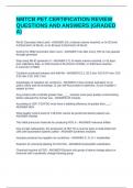 NMTCB PET CERTIFICATION REVIEW QUESTIONS AND ANSWERS &lpar;GRADED A&rpar;