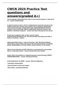 CWCN 2024 Practice Test questions and answers&lpar;graded A&plus;&rpar;&period;
