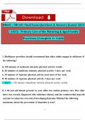 NR601 &sol; NR 601 Final Exam Questions & Answers &lpar;Latest 2024 &sol; 2025&rpar; &colon; Primary Care of the Maturing & Aged Family Practicum &vert;&vert;Complete A&plus; Guide