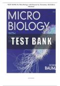 TEST BANK For Microbiology with Diseases by Taxonomy&comma; 6th Edition &lpar;Bauman&rpar; All Chapters 1 - 26&comma; Complete Newest Version
