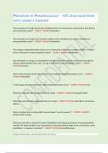 PRINCIPLES OF PHARMACOLOGY &ndash; ATI EXAM QUESTIONS WITH CORRECT ANSWERS 