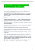 IV Therapy-Clinical Solutions Course Exam Questions and Answers