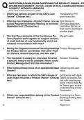 SAFE POPM 5 EXAM &lpar;EXAM QUESTIONS FOR PRODUCT OWNER &sol; PROGRAMM MANAGEMENT&rpar; ACTUAL EXAM 50 REAL EXAM QUESTIONS AND  CORRECT DETAILED ANSWERS