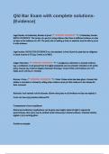 Qld Bar Exam with complete solutions- &lpar;Evidence&rpar;