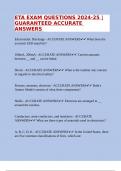 ETA EXAM QUESTIONS 2024-25 &vert;GUARANTEED ACCURATE ANSWERS 