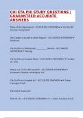 CHI ETA PHI STUDY QUESTIONS &vert;GUARANTEED ACCURATE ANSWERS