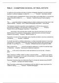 RMLO - CHAMPIONS SCHOOL OF REAL ESTATE Q&A 2024&sol;2025