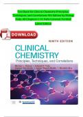 TEST BANK for Clinical Chemistry Principles&comma; Techniques&comma; and Correlations 9th Edition by Bishop Fody&comma; All 31 Chapters Fully Covered&comma; Verified Latest Edition Newest Version 