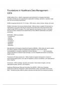 Foundations in Healthcare Data Management - C810 Questions & answers &vert; Rated A&plus; &lpar;2024&sol;2025 Exam