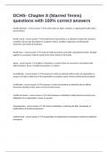 DCHS- Chapter 8 &lpar;Starred Terms&rpar; questions with 100&percnt; correct answers