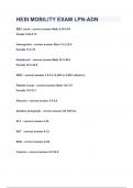 HESI MOBILITY EXAM LPN-ADN Questions & answers &vert; Rated A&plus; &lpar;2024&sol;2025 Exam Explained