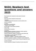 N434 Newborn test questions and answers 2025&period;