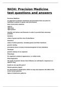 N434 Precision Medicine test questions and answers&period;