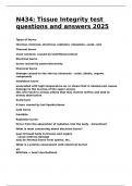 N434 Tissue Integrity test questions and answers 2025