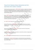 TEXAS STATE NURSING HOME ADMINISTRATOR TEST QUESTIONS WITH CORRECT ANSWERS 