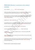 PSW NACC REVIEW 1 QUESTIONS WITH CORRECT ANSWERS 