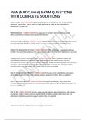 PSW &lpar;NACC Final&rpar; EXAM QUESTIONS WITH COMPLETE SOLUTIONS 