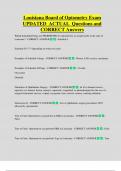 Louisiana Board of Optometry Exam UPDATED ACTUAL Questions and  CORRECT Answers