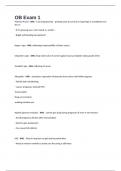 OB Exam 1 Questions And Answers 
