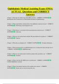 Ophthalmic Medical Assisting Exam &lpar;OMA&rpar; ACTUAL Questions and CORRECT Answers